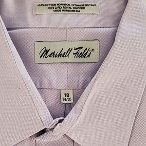 Marshall Field's French Cuff Dress Shirt Lavender